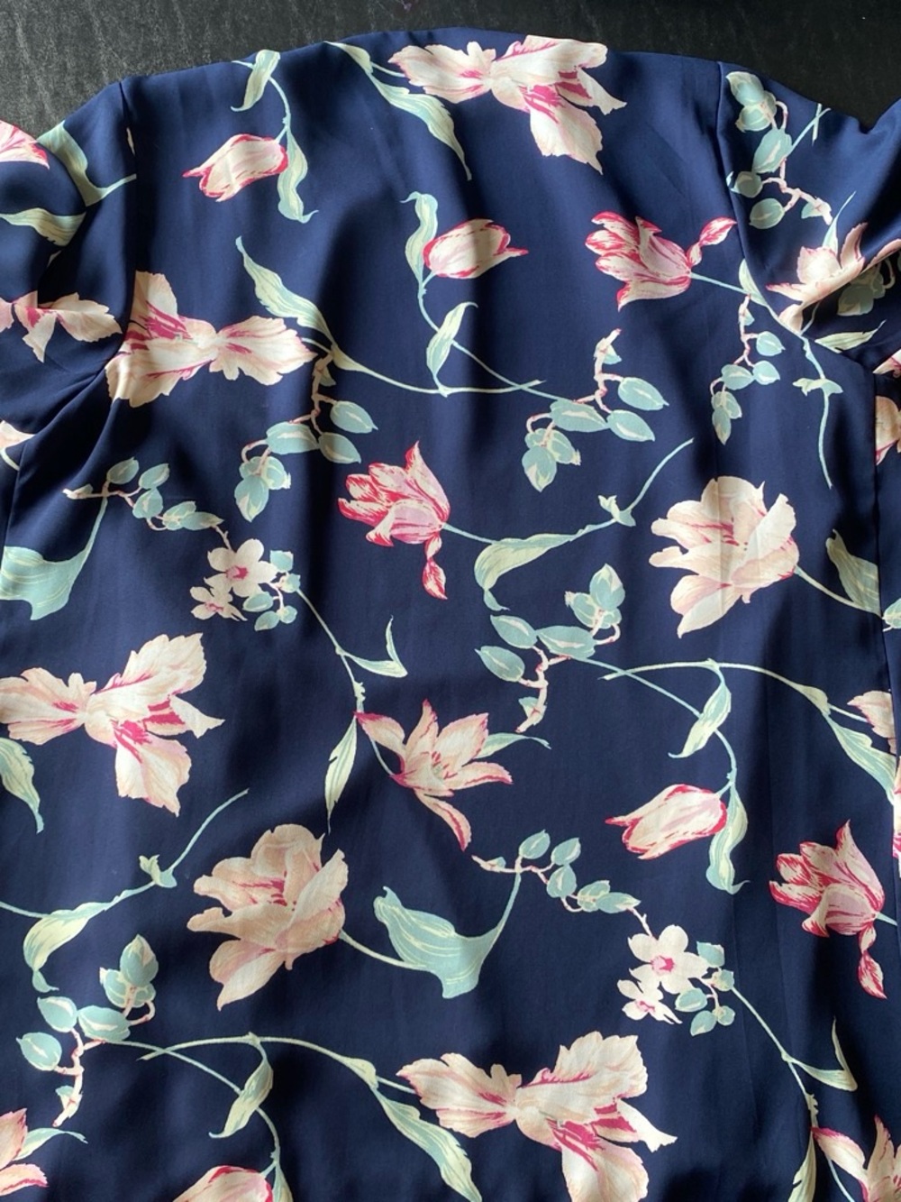 Fever Navy Floral Open-Front Kimono - Picture 4 of 7